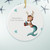 Cute First Christmas Mer Reindeer with Present Ceramic Ornament  