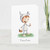 Simple Happy Easter Boy in Rabbit Costume Greeting Card