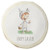 Minimalist Cute Kid in Rabbit Costume Happy Easter Sugar Cookie