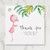 Tropical Summer Flamingo Personalized Thank You Favor Tags