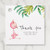 Cute Tropical Flamingo Personalized Thank You Favor Tags