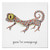 You're Amazing Colorful Orange & Grey Gecko Poster