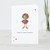 Minimalist Funny Girl Swimmer Custom Birthday Card