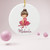 Ballerina Dancer with Pink Leotard Kids Christmas Ceramic Ornament