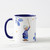 Blue Grandmother Watercolor Floral 80th Birthday Mug