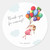 Thank You for Coming Girl with Balloons Love Classic Round Sticker