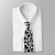 Simple Black White Cow Farm neck tie