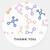 Pink Science Molecules Thank You Business Classic Round Sticker