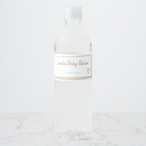 Yellow water bottle labels