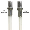 Small ButtonLok White Slick 3' Dryer Vent Cleaning Rods, alternate image 1