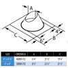 DirectVent Pro Adjustable Roof Flashing 0/12-6/12 (5" x 8"), alternate image 1