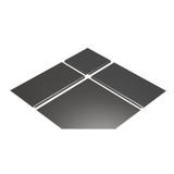 Black Steel Hearth Pad - 54" Corner