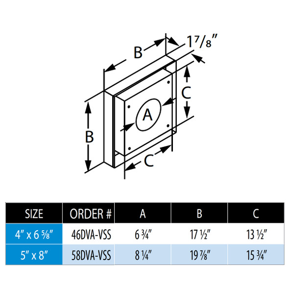 DirectVent Pro Vinyl Siding Standoff (4" x 6 5/8"), alternate image 1