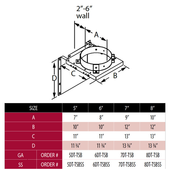 DuraTech Tee Support Brackets, alternate image 1