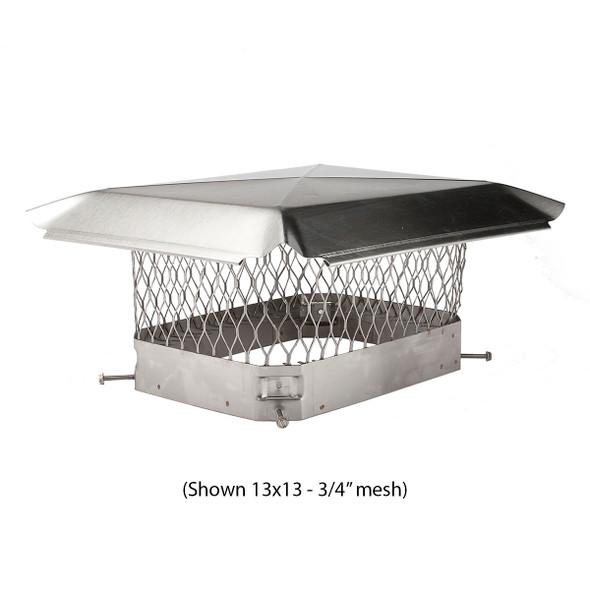 HY-C Stainless Steel Chimney Cap-5/8"-13x13