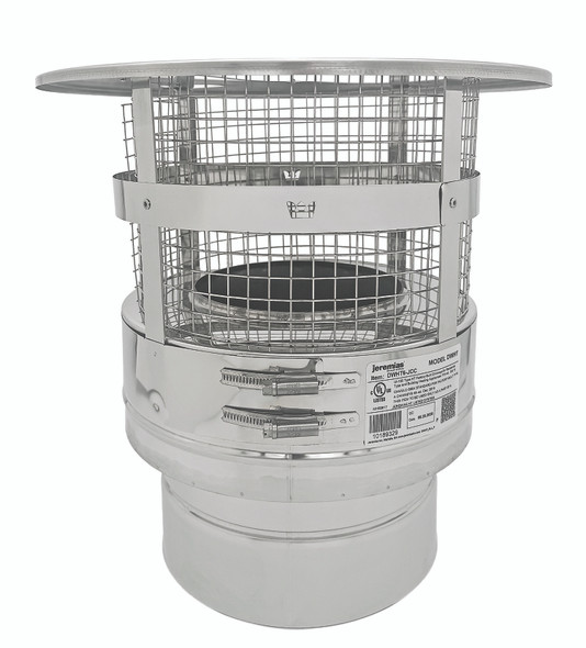 Jeremias SS Crown Cap with Wire Mesh 6"