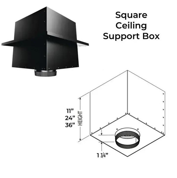 DuraTech Stainless Steel Square Support Box - 36