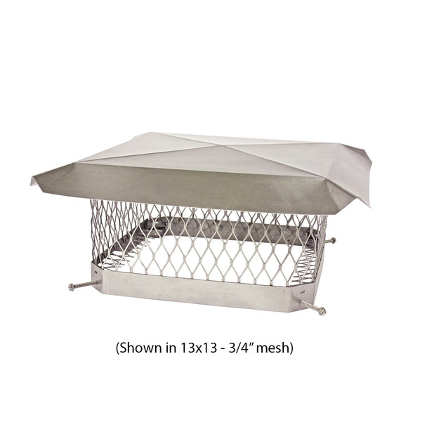 HY-C Shelter Pro Stainless Steel Chimney Cap- 5/8"-9x18