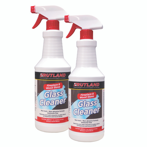 Fireplace glass & Hearth Cleaner-1 Quart (2 Pack)