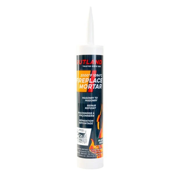 Black Fireplace Mortar - 10.3 oz Cartridge