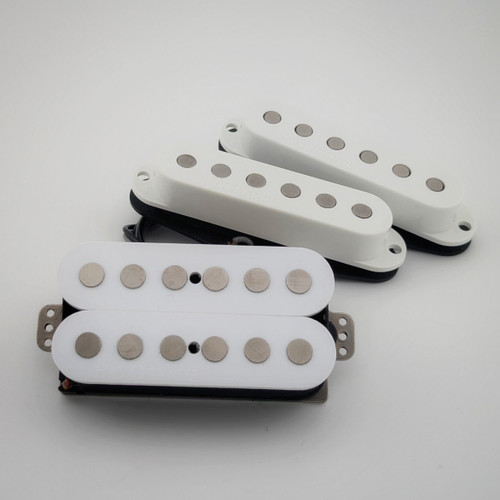 Dual Calibrated Cuatro Strat Set with White top and covers