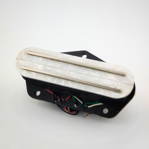 Greasegunner Tele® Bridge with White Pearl top