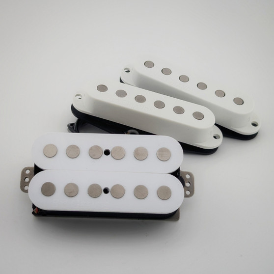 Dual Calibrated Cuatro Strat Set with White top and covers