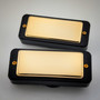 Big Bottom Babybucker True Splitting Mini Humbucker set with Closed Gold covers and Black rings