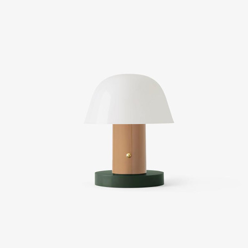 In stock! Discount &Tradition Setago Portable Table Lamp - Nude / Forest