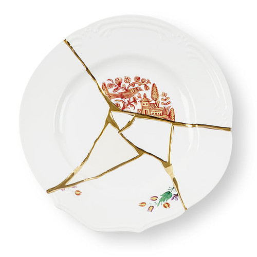 In Stock! Discount Seletti Kintsugi Large Dinner Plate - Style 1