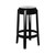 In stock! Discount Kartell Charles Ghost Transparent Stool (Set of 2) Glossy Black - Counter 25.7"