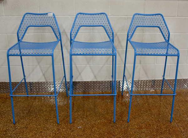 In Stock! Discount Blu Dot Hot Mesh Barstool - Simple Blue