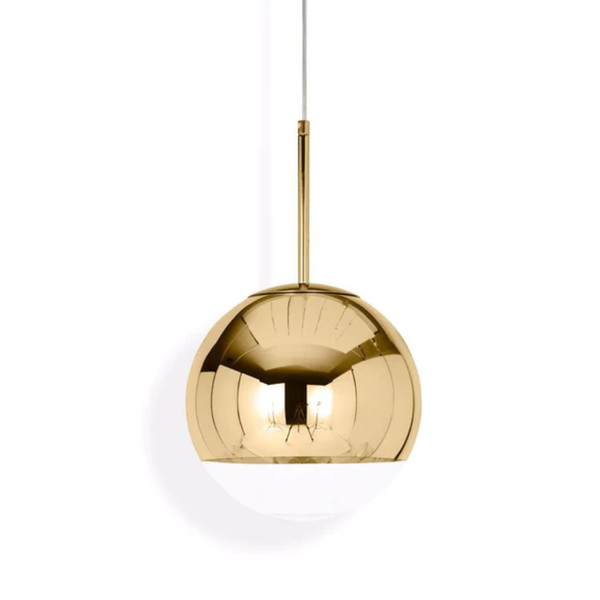 In stock! Discount Tom Dixon Mirror Ball Pendant Light - Gold - Small 9.8 in