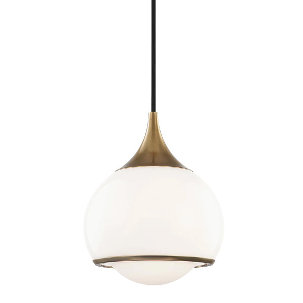 In stock! Discount Mitzi Reese Pendant Light - Aged Brass - Small 6.75 in