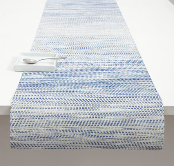 In Stock! Discount Chilewich Wave Table Runner - Blue