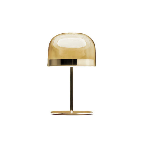 In Stock! Discount FontanaArte Equatore Table Lamp - Gold - Small 16.7 in