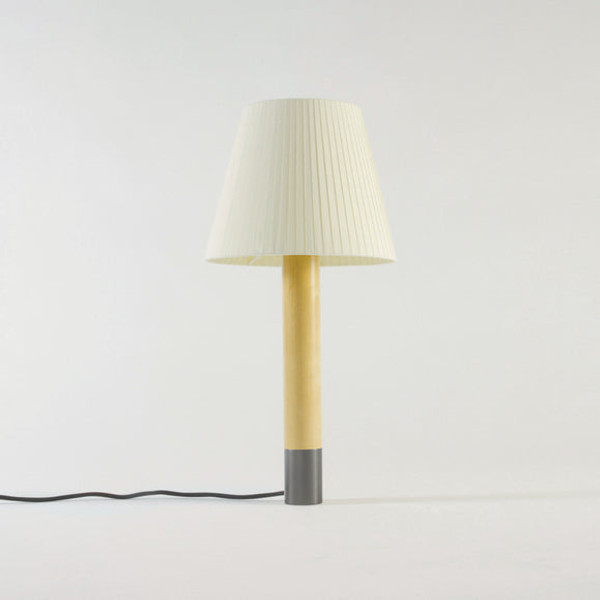 In Stock! Discount Santa & Cole Basica Table Lamp - M1 / Natural Ribbon Shade - Bronze Base