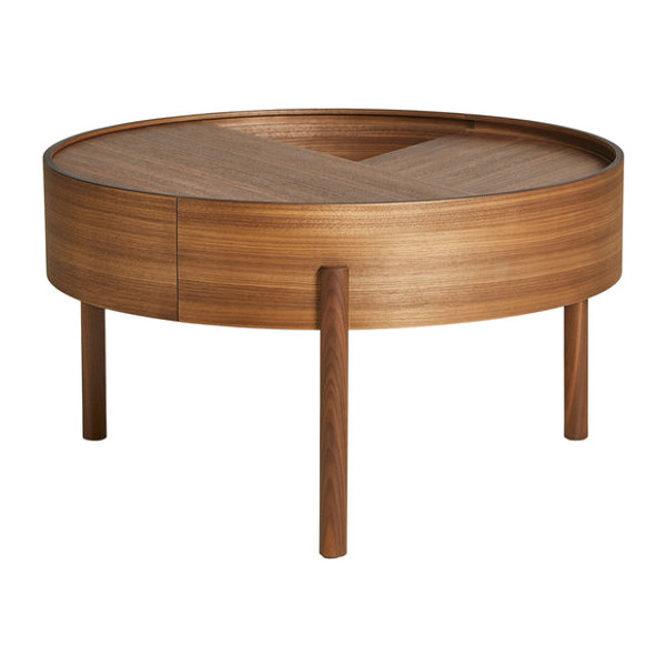 In Stock! Discount Woud Arc Side/Coffee Table - Walnut - Large 26 in