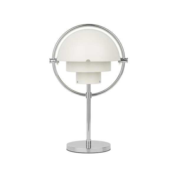 In Stock! Discount Gubi Multi-Lite Portable Table Lamp - Chrome / White Semi Matte