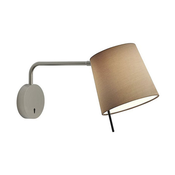 In Stock! Discount Astro Lighting Mitsu Swing Arm Wall Sconce - Oyster Shade - Matte Nickel
