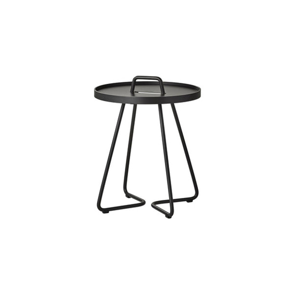 In Stock! Discount Cane-line On The Move Indoor/Outdoor Side Table - Black - XSmall 14.6 in