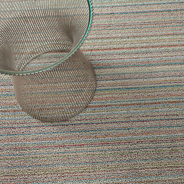 In stock! Discount Chilewich Skinny Stripe Indoor Outdoor Shag Mat - Soft Multi - Big Mat: 3 Ft x 5 Ft