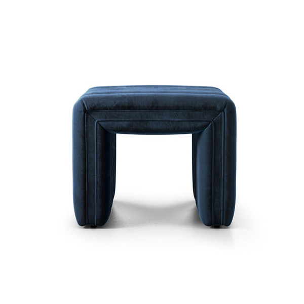Augustine Ottoman - Sapphire Navy - Small 21.5 in width