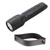 STREAMLIGHT 4AA ProPolymer LED White LEDs Without Batteries Black Flashlight With Rubber Helmet Strap (68300-99075-BUNDLE)