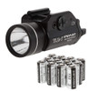 STREAMLIGHT TLR-1 LED Rail Mounted 2x CR123A Black Flashlight With Lithium Batteries 12-Pack (69110-85177-BUNDLE)