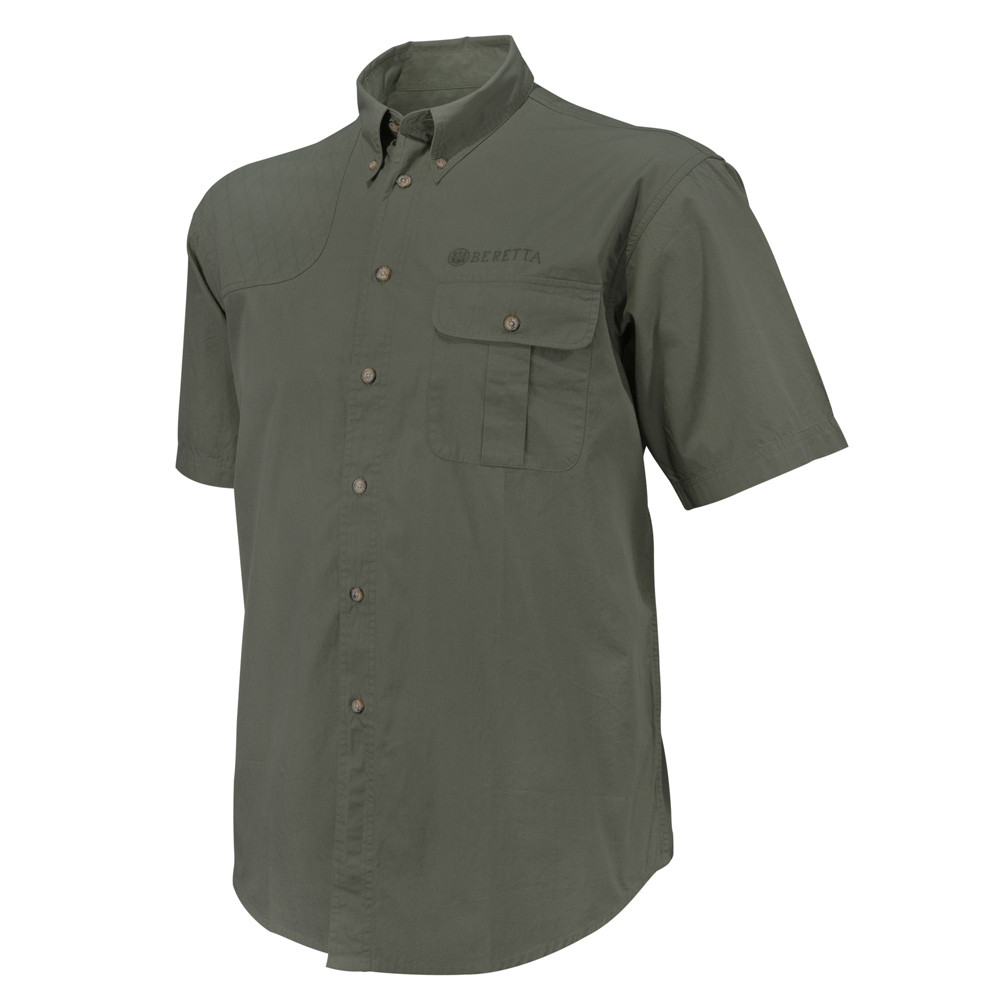 Beretta Men's Lightweight Cotton Shooting Shirt - Short Sleeve, Mesh Back, Quilted Shooting Patch - View #13
