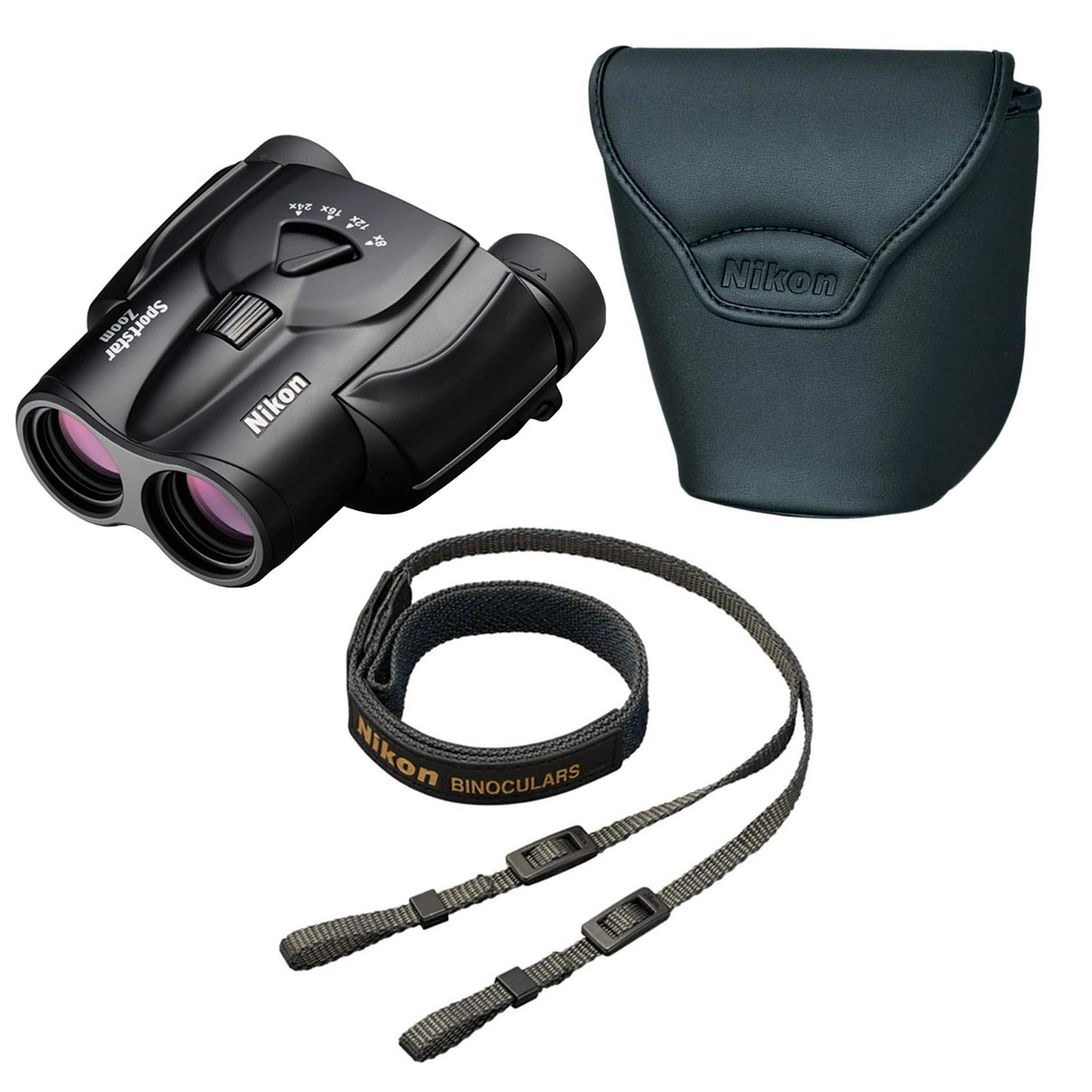 NIKON Sportstar Zoom 8-24x25 Black Binocular 16736