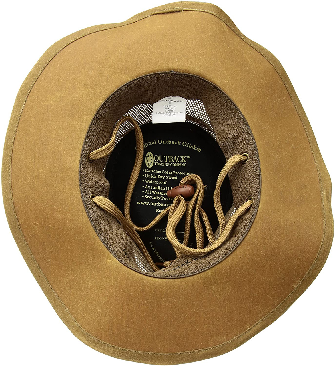 Outback Trading Oilskin Removable Breathable Waterproof