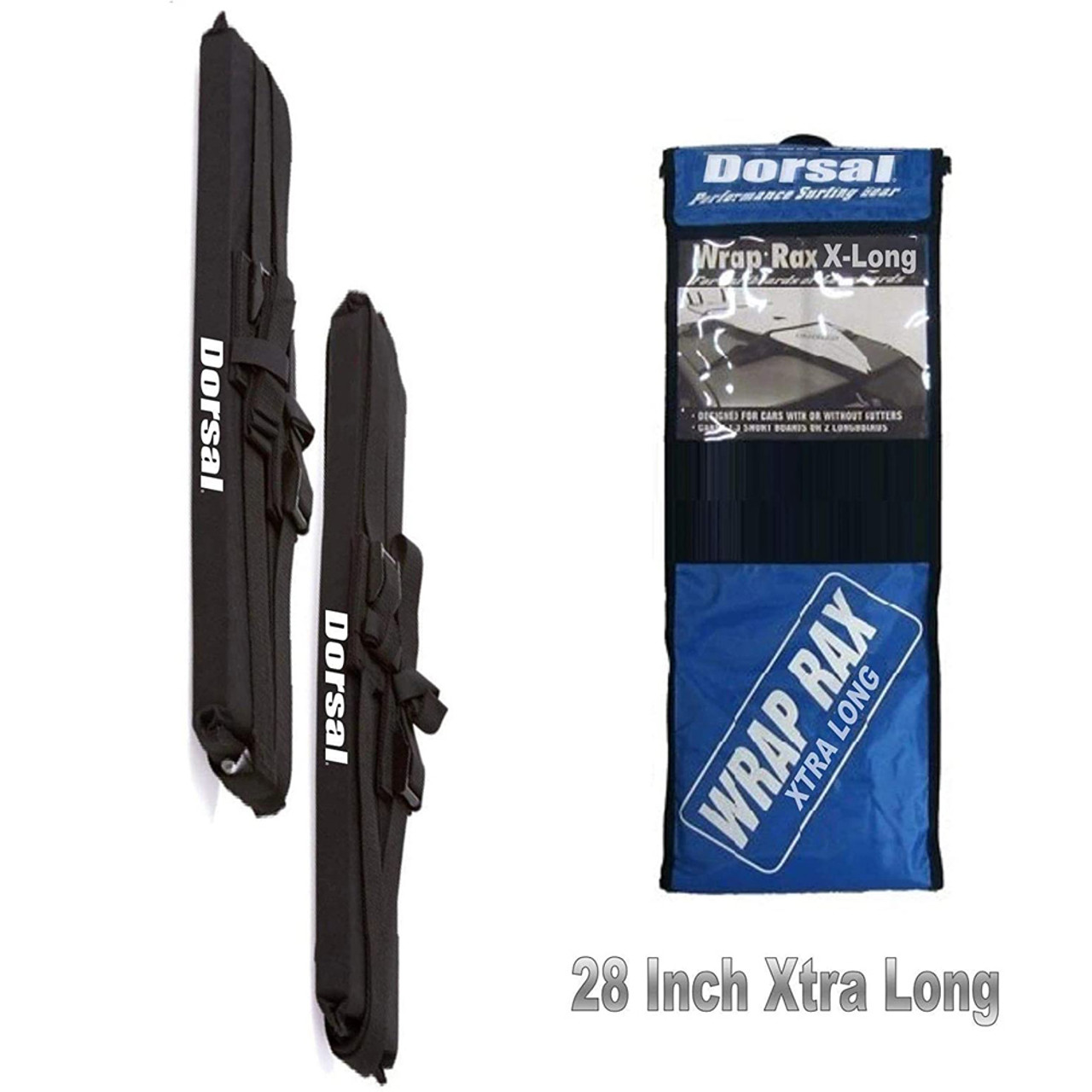DORSAL Wrap Rax Double Surfboard Soft Roof Rack Pads with Straps