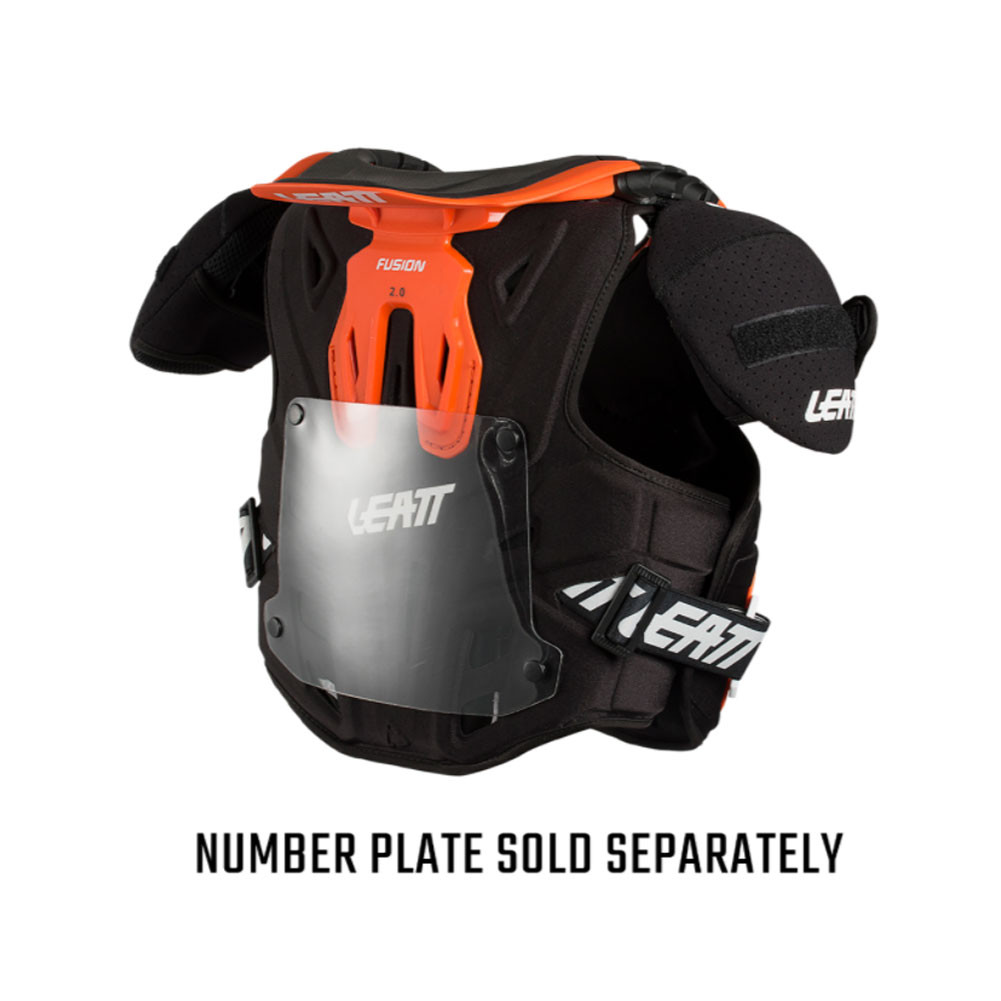 Leatt Fusion Vest 2.0 Targa In Plastica Trasparente - Porta Numero E Nome Per Gare, Unisex, Taglia Unica - 4